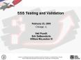 SSS Testing and Validation PowerPoint PPT Presentation