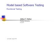 Model based Software Testing  Functional Testing