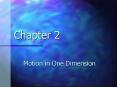 Motion in One Dimension PowerPoint PPT Presentation