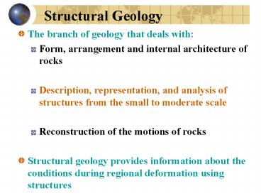Structural Geology