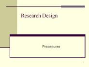 Research Design