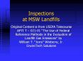 Inspections%20at%20MSW%20Landfills PowerPoint PPT Presentation