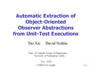 Automatic Extraction of Object-Oriented Observer Abstractions from Unit-Test Executions