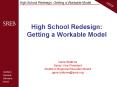 High School Redesign: Getting a Workable Model PowerPoint PPT Presentation