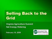 Selling Back to the Grid