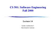 CS 501: Software Engineering Fall 2000