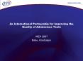 An International Partnership for Improving the Quality of Admissions Tests PowerPoint PPT Presentation
