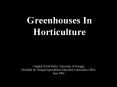 Greenhouses In Horticulture PowerPoint PPT Presentation