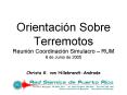 Orientacin Sobre Terremotos Reunin Coordinacin Simulacro RUM 6 de Junio de 2005 PowerPoint PPT Presentation