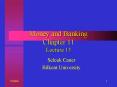 Money and Banking Chapter 11 Lecture 13 PowerPoint PPT Presentation