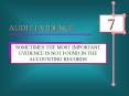 AUDIT EVIDENCE PowerPoint PPT Presentation