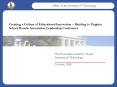 Creating a Culture of Educational Innovation Briefing to Virginia School Boards Association Leadersh PowerPoint PPT Presentation
