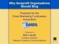 Why Nonprofit Organizations Should Blog PowerPoint PPT Presentation