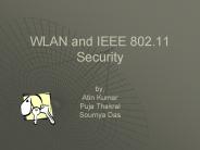 WLAN and IEEE 802'11 Security