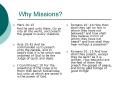 Why Missions PowerPoint PPT Presentation