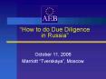 How to do Due Diligence in Russia PowerPoint PPT Presentation