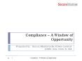 Compliance  PowerPoint PPT Presentation