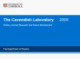 The Cavendish Laboratory 2008 PowerPoint PPT Presentation
