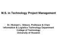 M'S' in Technology Project Management PowerPoint PPT Presentation