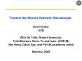 Toward the Sensor Network Macroscope PowerPoint PPT Presentation