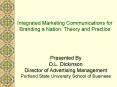 Integrated Marketing Communications for Branding a Nation: Theory and Practice PowerPoint PPT Presentation