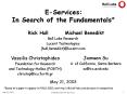 E-Services: In Search of the Fundamentals* PowerPoint PPT Presentation