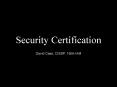 Security Certification PowerPoint PPT Presentation