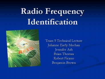 Radio Frequency Identification