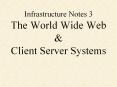 Infrastructure Notes 3 The World Wide Web PowerPoint PPT Presentation
