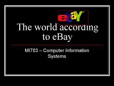The world according to eBay