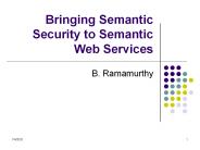 Bringing Semantic Security to Semantic Web Services