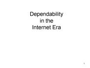 Dependability in the Internet Era
