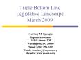 Triple Bottom Line Legislative Landscape March 2009 PowerPoint PPT Presentation