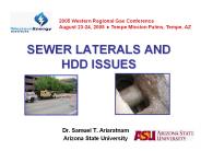 SEWER LATERALS AND HDD ISSUES