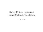 Safety Critical Systems 4 Formal Methods Modelling