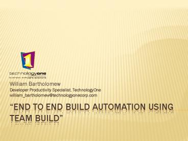 End to end build automation using Team Build