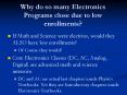 Why do so many Electronics Programs close due to low enrollments PowerPoint PPT Presentation