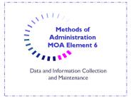 Methods of Administration MOA Element 6