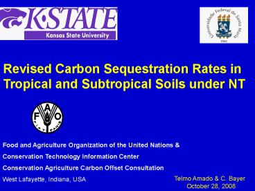 Revised Carbon Sequestration Rates in