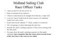 Midland Sailing Club Race Officer Tasks PowerPoint PPT Presentation