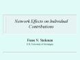 Network Effects on Individual Contributions PowerPoint PPT Presentation