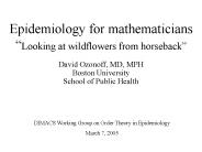 Epidemiology for mathematicians 