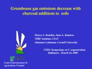 Greenhouse gas emissions decrease with charcoal additions to soils