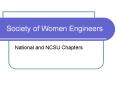 Society of Women Engineers PowerPoint PPT Presentation