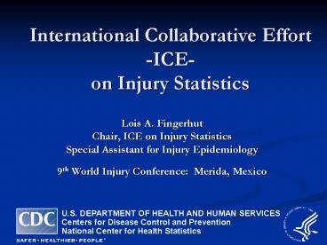 International Collaborative Effort ICE on Injury Statistics