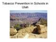 Tobacco Prevention in Schools in Utah PowerPoint PPT Presentation