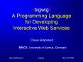 bigwig A Programming Language for Developing Interactive Web Services PowerPoint PPT Presentation