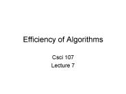 Efficiency of Algorithms