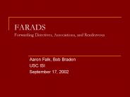 FARADS Forwarding Directives, Associations, and Rendezvous