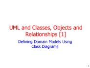 UML and Classes, Objects and Relationships [1]